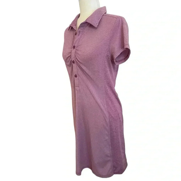 Prana Kinley Striped Short Sleeve Polo Shirt Dress - Picture 2 of 10